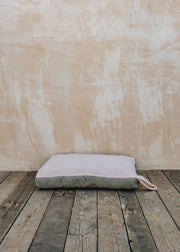 Tweedmill Tweed Small Dog Bed with Suede Base in Bone Pink, 49x72cm