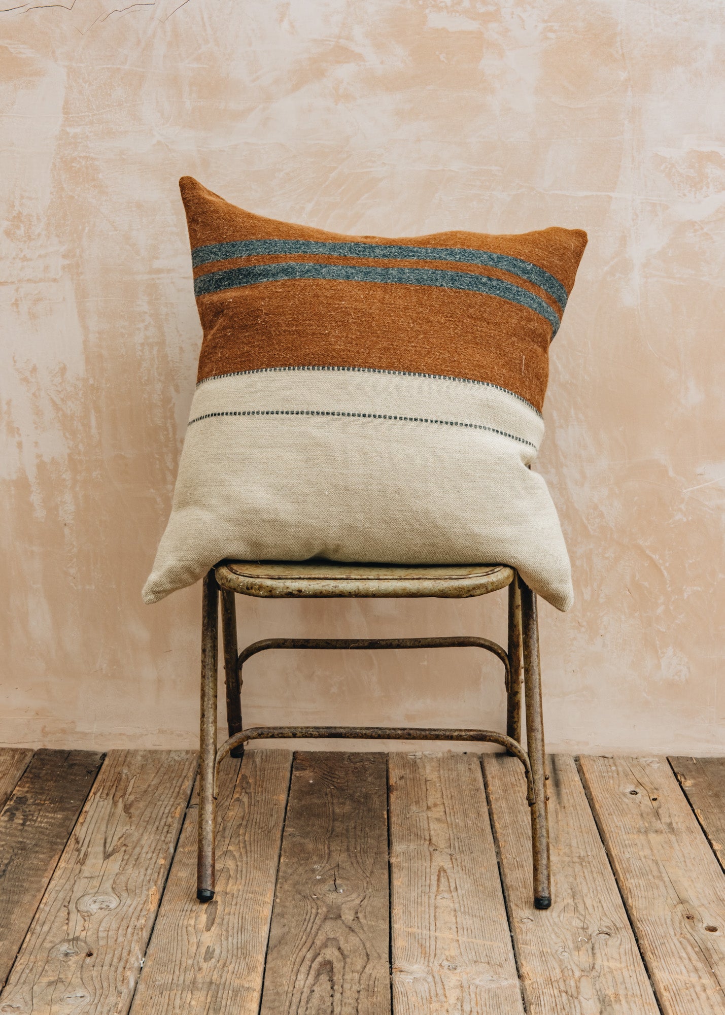 The Highland Stripe Cushion in Smoke