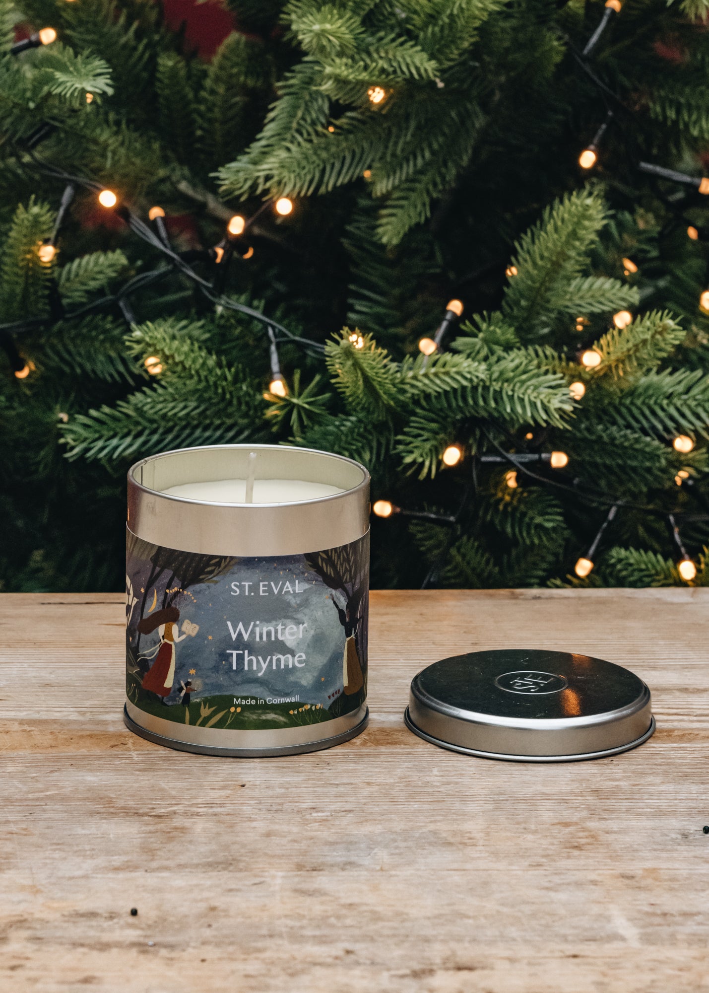 Tin Candle in Winter Thyme