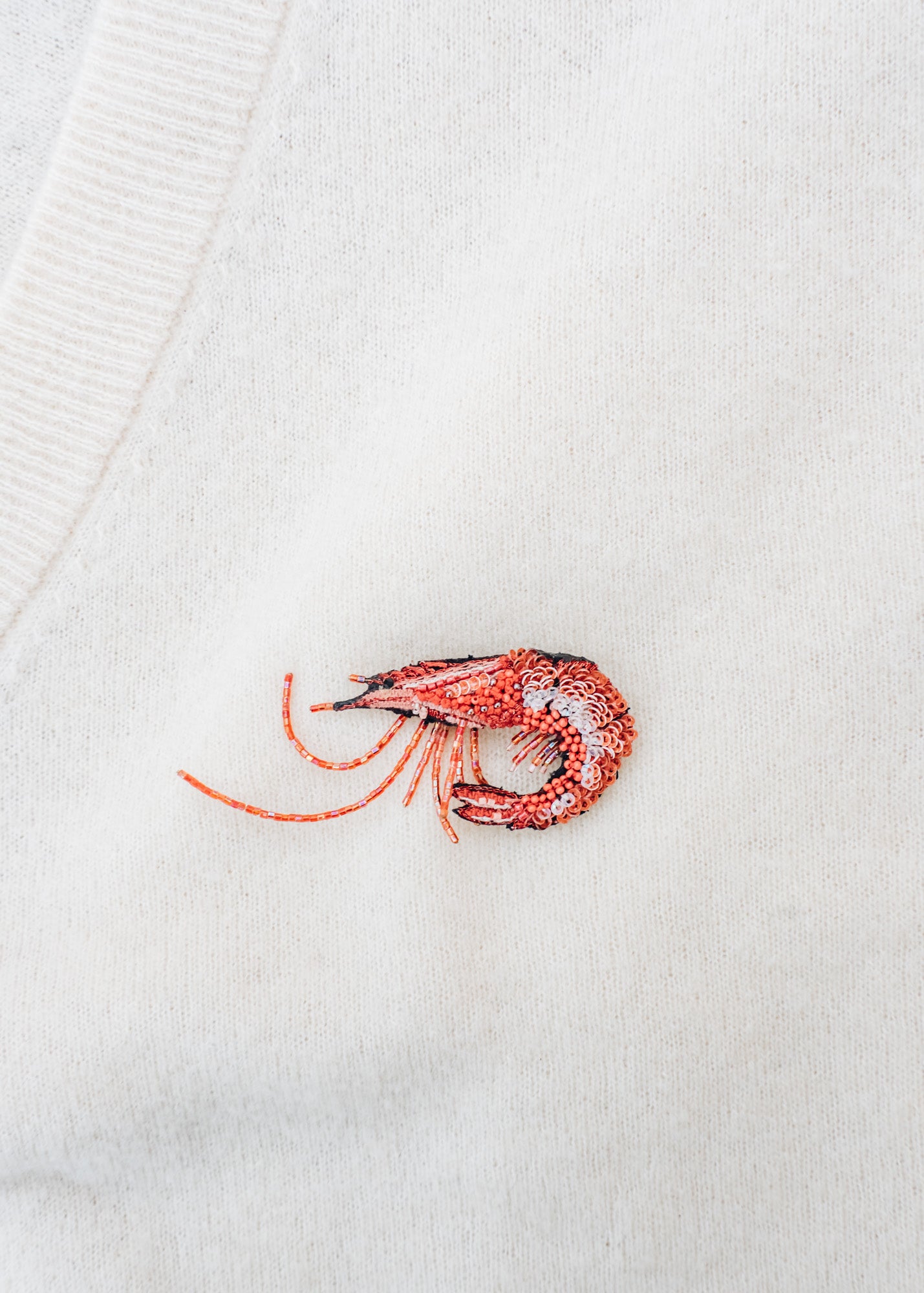 True Shrimp Brooch