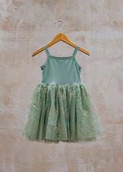 Bob & Blossom Tutu Dress in Green Sparkles