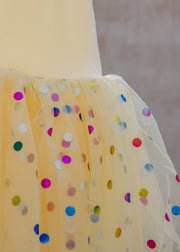 Bob & Blossom Tutu Dress in Lemon Spot