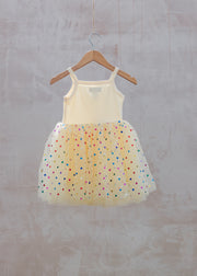 Bob & Blossom Tutu Dress in Lemon Spot