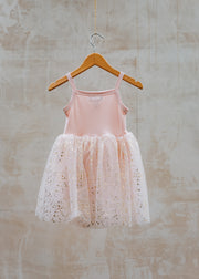 Tutu Dress in Pale Pink Sparkles