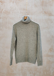 Tweed Roll Neck in Oatmeal