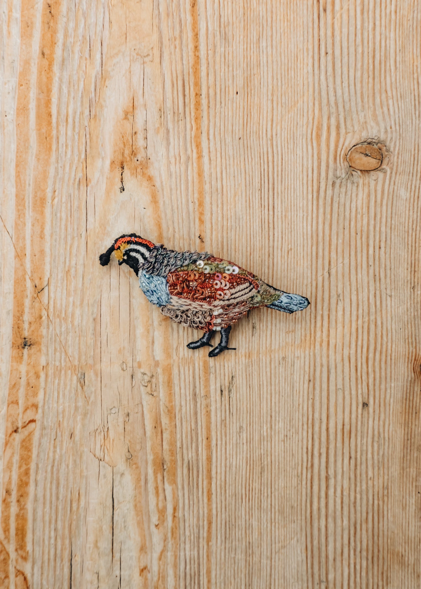 Claus Porto Trovelore Valley Quail Brooch