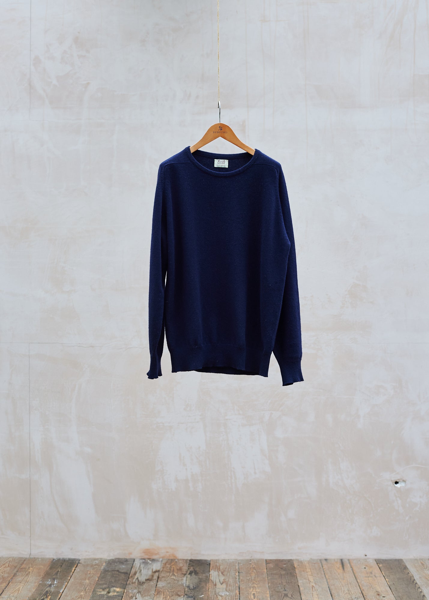 Kenny Ryder William Lockie Navy 100% New Lambswool Crewneck - S/M