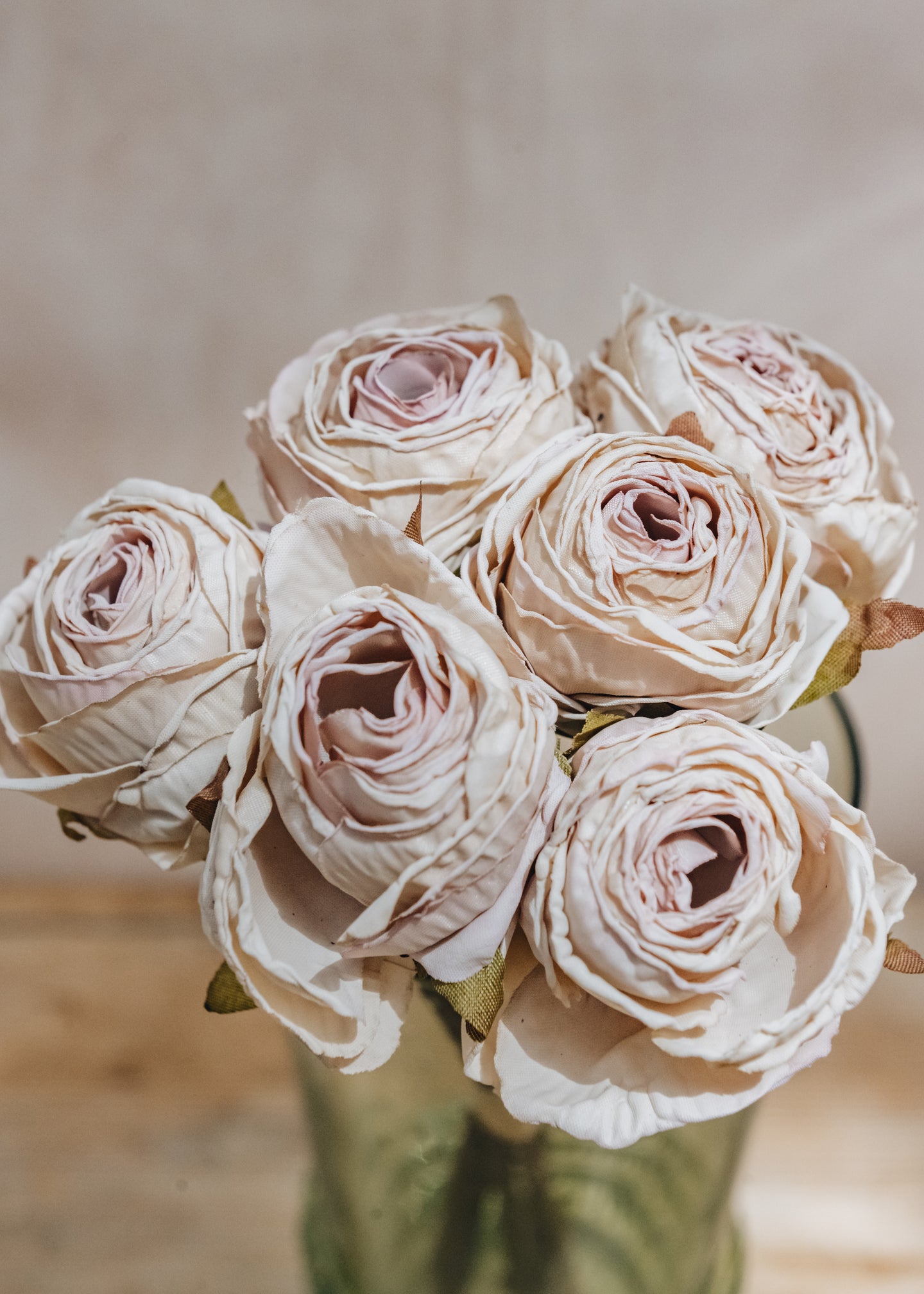 Maggie: Timeless Flowers Artificial Rose Bundle in White