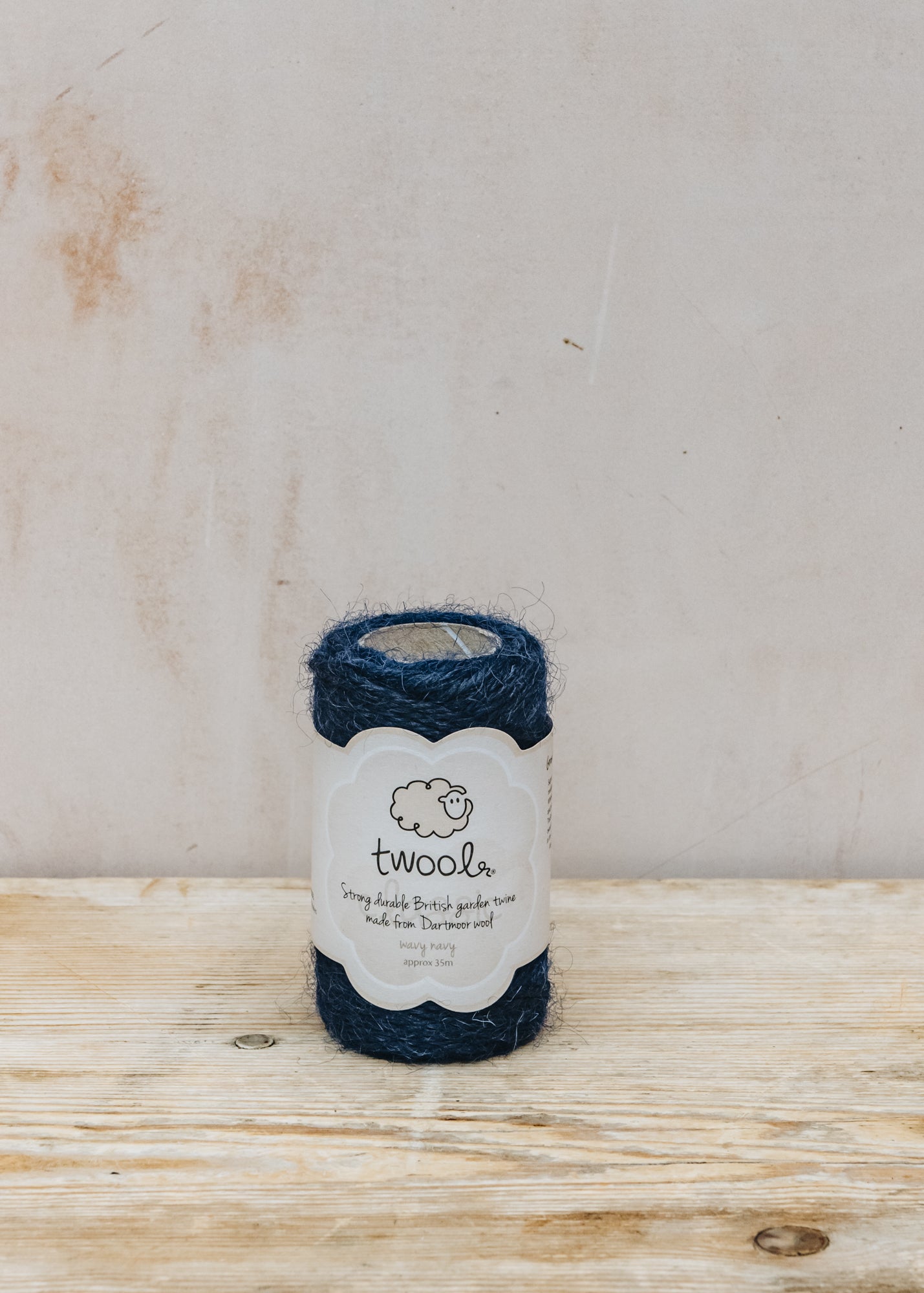 Haxnicks Wool Twine in Wavy Navy, 35m