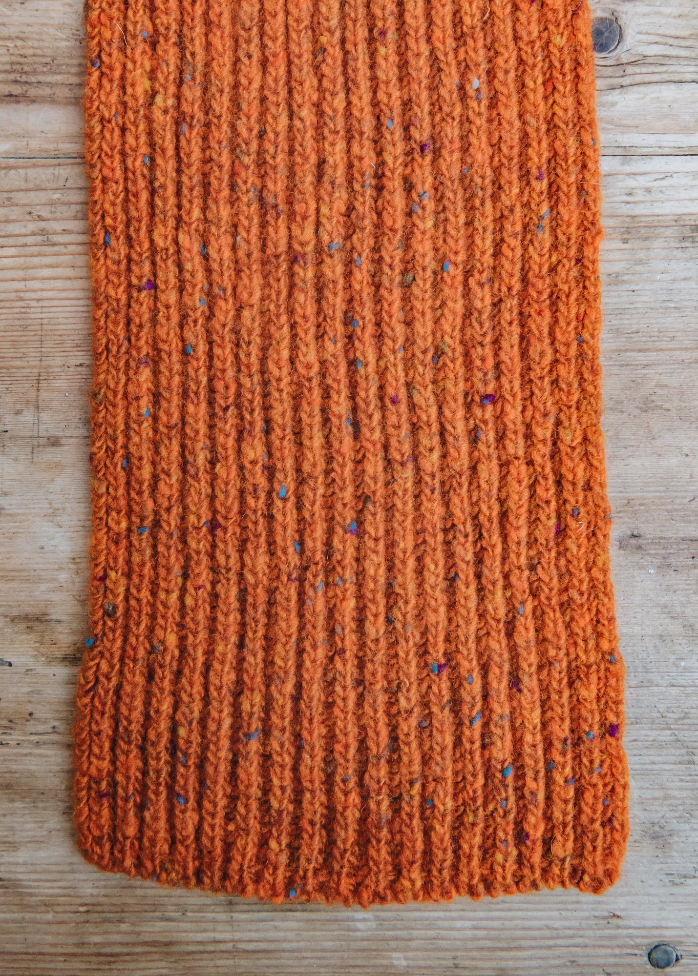 Donegal Narrow Scarf in Orange