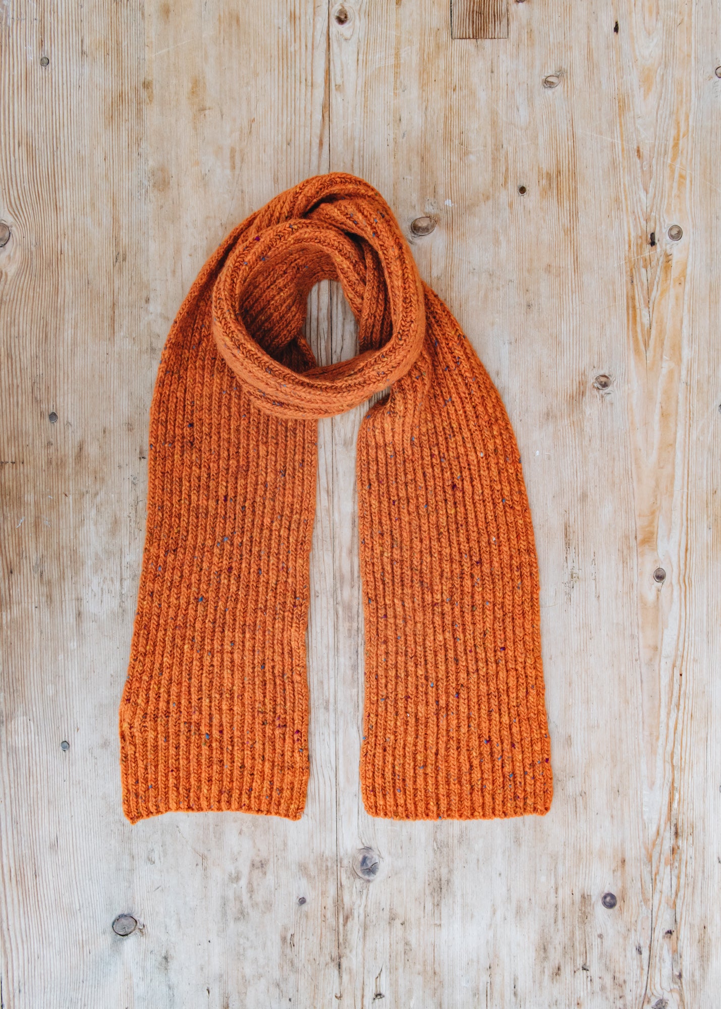 Donegal Narrow Scarf in Orange