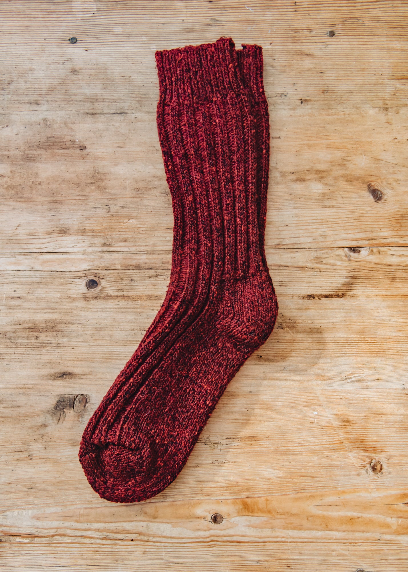 Traditional Socks in Burgundy